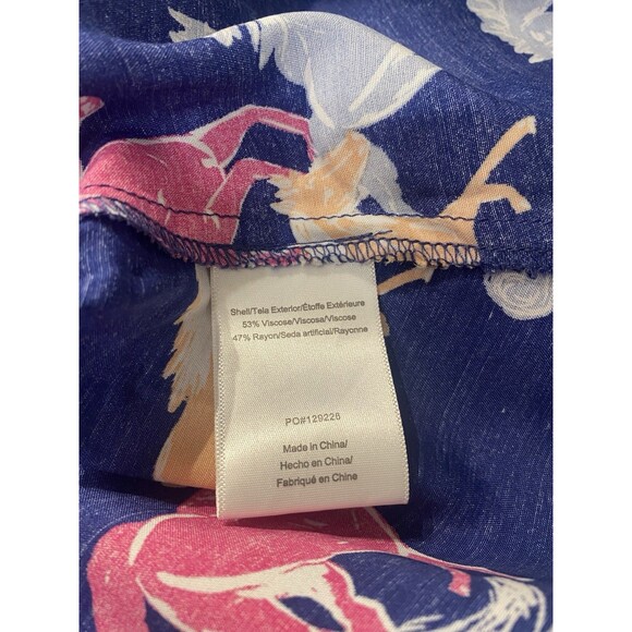 Anthropologie Modcloth Blue Horse Equestrian Dress Short Ruffle Sleeved XL - Picture 8 of 16